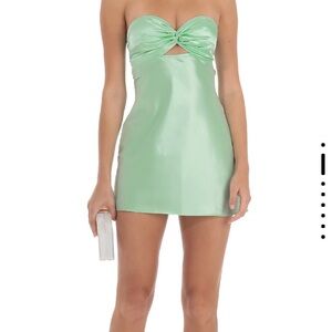 Lucy in the Sky Light Green Strapless Prom Dress